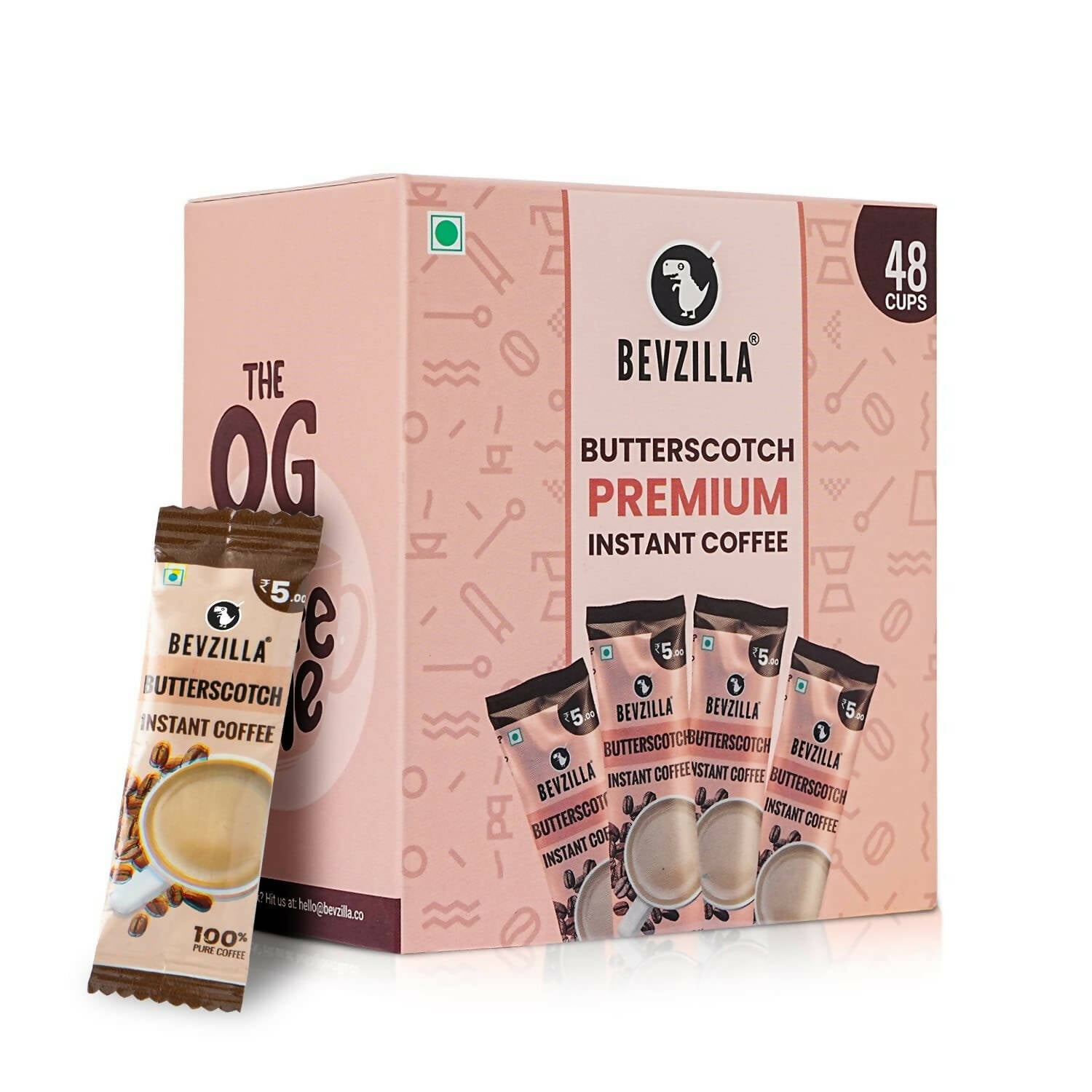 Bevzilla Instant Coffee Powder Sachets (Butterscotch) - Distacart