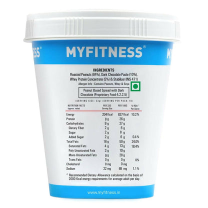 Myfitness High Protein Dark Chocolate Peanut Butter Smooth - Distacart