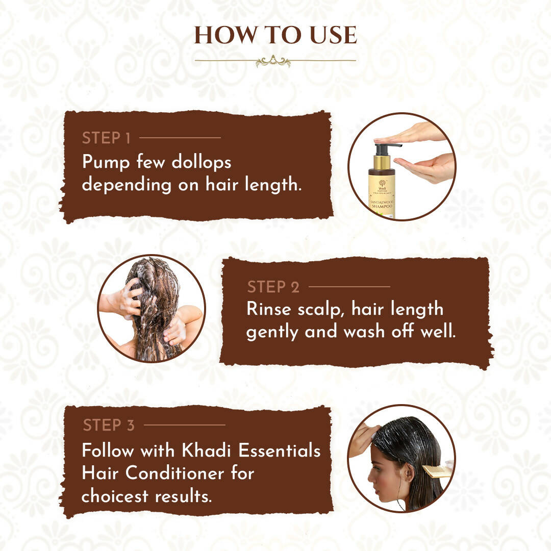 Khadi Essentials Sandalwood Shampoo - Distacart