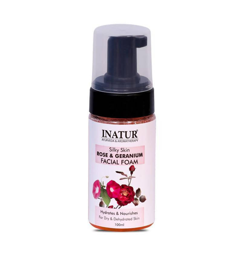 Inatur Silky Skin Rose & Geranium Facial Foam