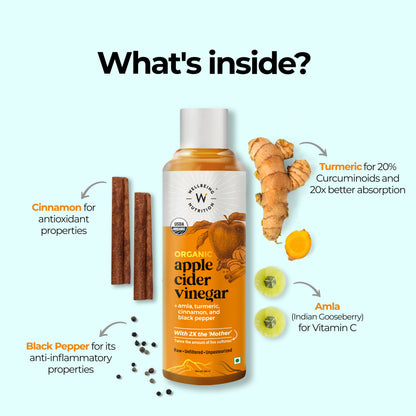 Wellbeing Nutrition Apple Cider Vinegar with Amla And Turmeric - Distacart