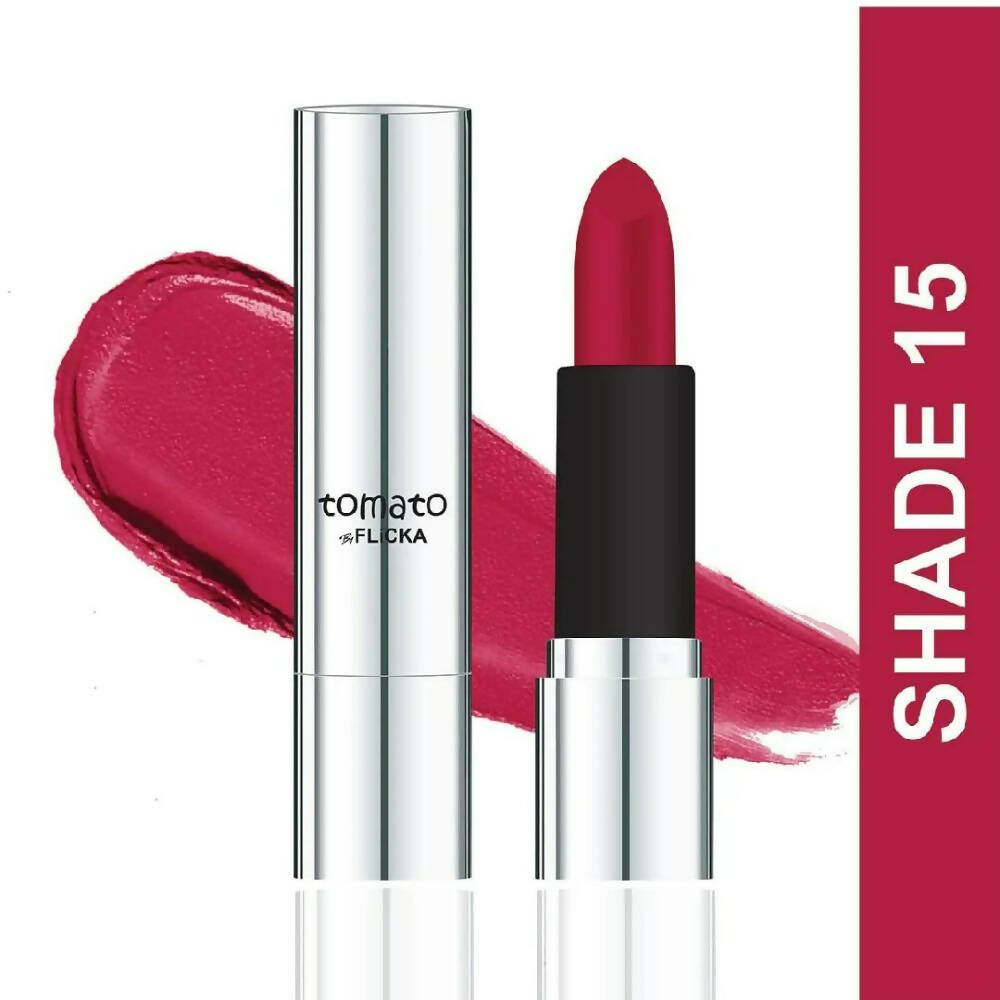 Flicka Tomato Pink Matte Finish Lipstick Shade 15 - Distacart