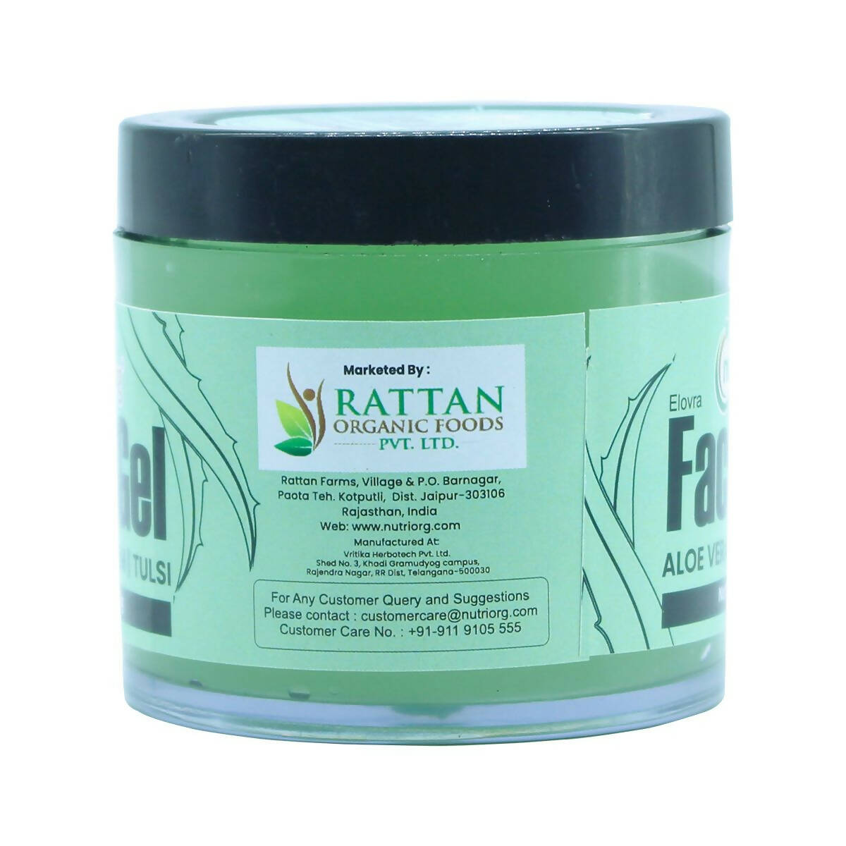 Nutriorg Aloevera Face Gel with Neem & Tulsi - Distacart