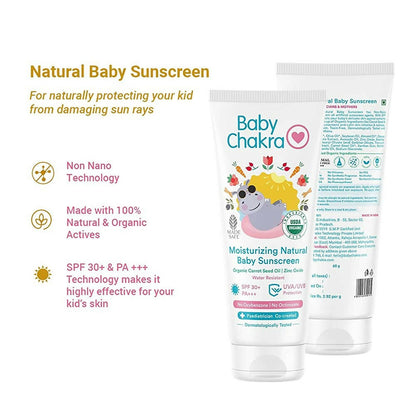 BabyChakra Moisturizing Natural Baby Sunscreen - Distacart