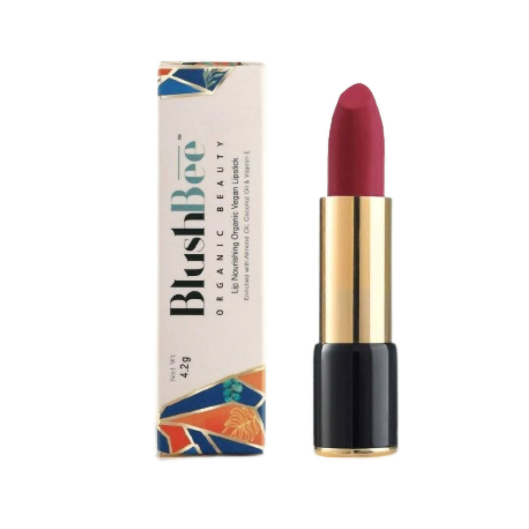 BlushBee Organic Beauty Lip Nourishing Vegan Lipstick - Deep Hue Maroon - Distacart