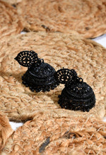 Thumbnail for Tehzeeb Creations Black Colour Earrings Jhumki Style