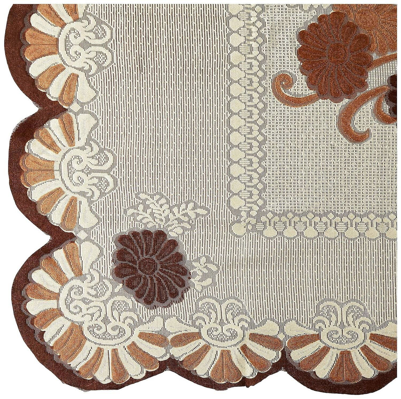 Kuber Industries Center 4 Seater Table Cover - Brown - Distacart