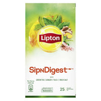 Thumbnail for Lipton SipNDigest With Tulsi & Rock Salt Ginger Green Tea Bags - Distacart