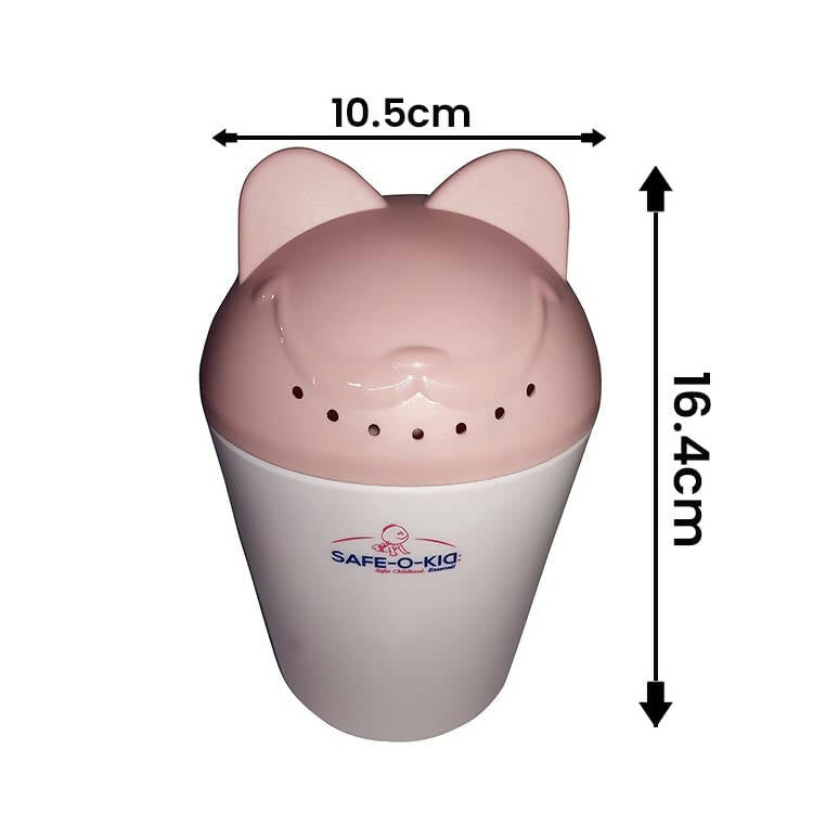 Safe-O-Kid Hair Washing Mug, Baby Shampoo Cup, Baby Shower, Baby Bath Rainer, Pink - Distacart