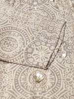 Thumbnail for Grey Chiffon Paisley Printed Top - Himanshi - Distacart