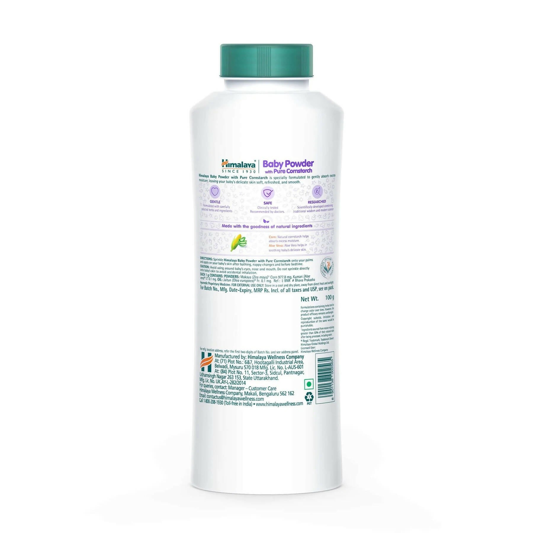 Himalaya Baby Powder with Pure Cornstarch - Distacart