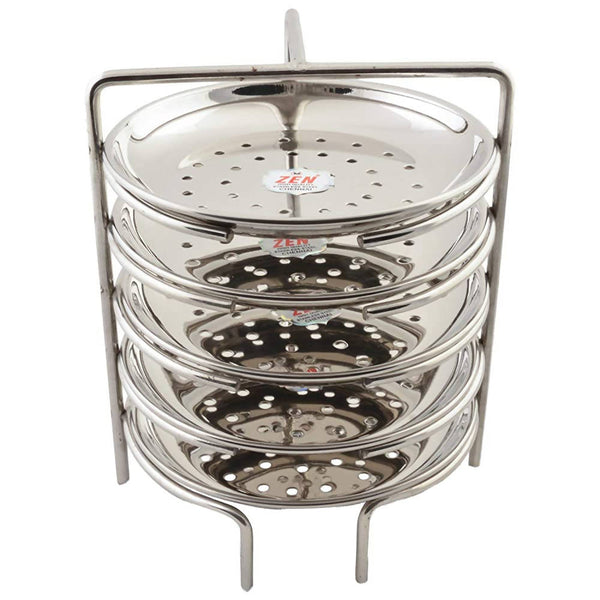 Jain Stainless Steel Idiappam Stand 5 Plates - Silver - Distacart