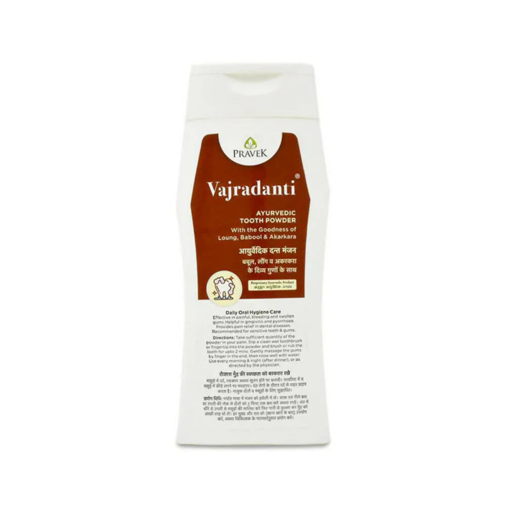 Pravek Vajradanti Ayurvedic Tooth Powder - Distacart