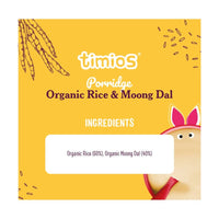 Thumbnail for Timios Organic Rice Moong Dal Porridge Ingredients