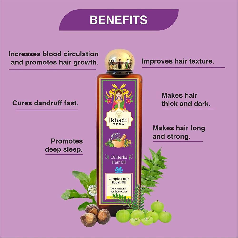 Khadi Veda 18 Herbs Hair Oil