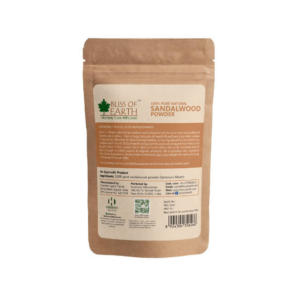 Bliss of Earth 100% Pure Natural Sandalwood Powder - Distacart