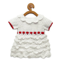 Thumbnail for ChutPut Hand knitted Cinderella Wool Dress with Head band - White - Distacart