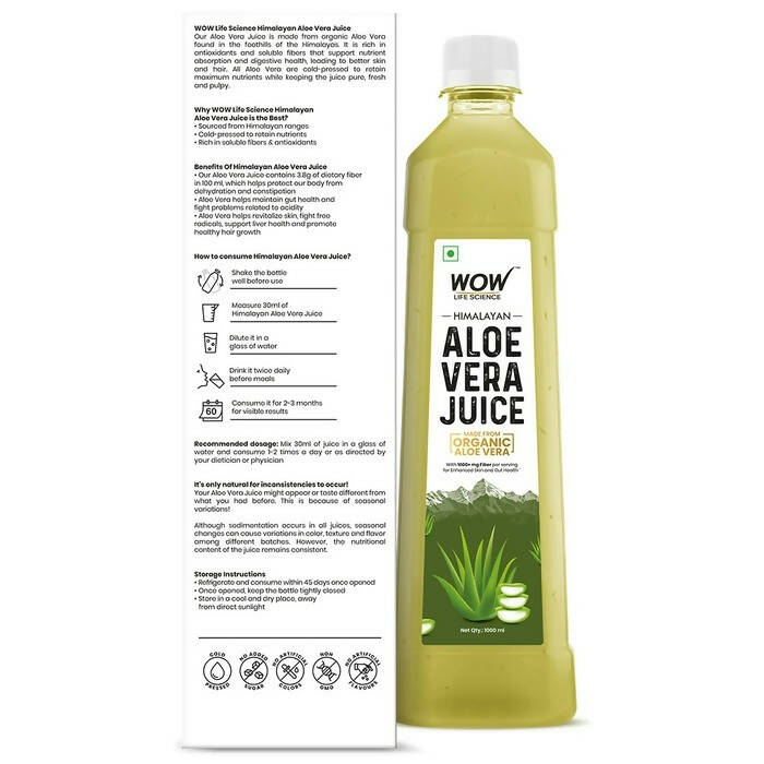 Wow Life Science Himalayan Aloe Vera Juice - Distacart