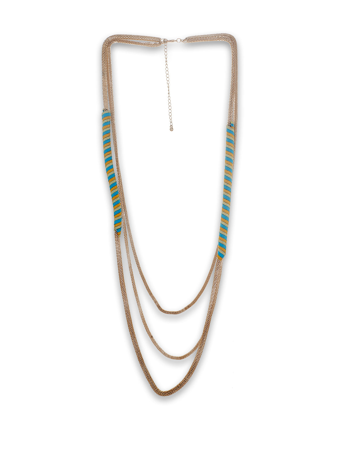 Gold-Plated Alloy Neon Strands Necklace - The Pari - Distacart