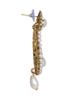 Thumbnail for Gold-Plated Alloy Traditional Look Pearl Studded Earrings - The Pari - Distacart