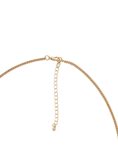 Gold-Plated Alloy Shell And Brass Leaf Statement Necklace - The Pari - Distacart