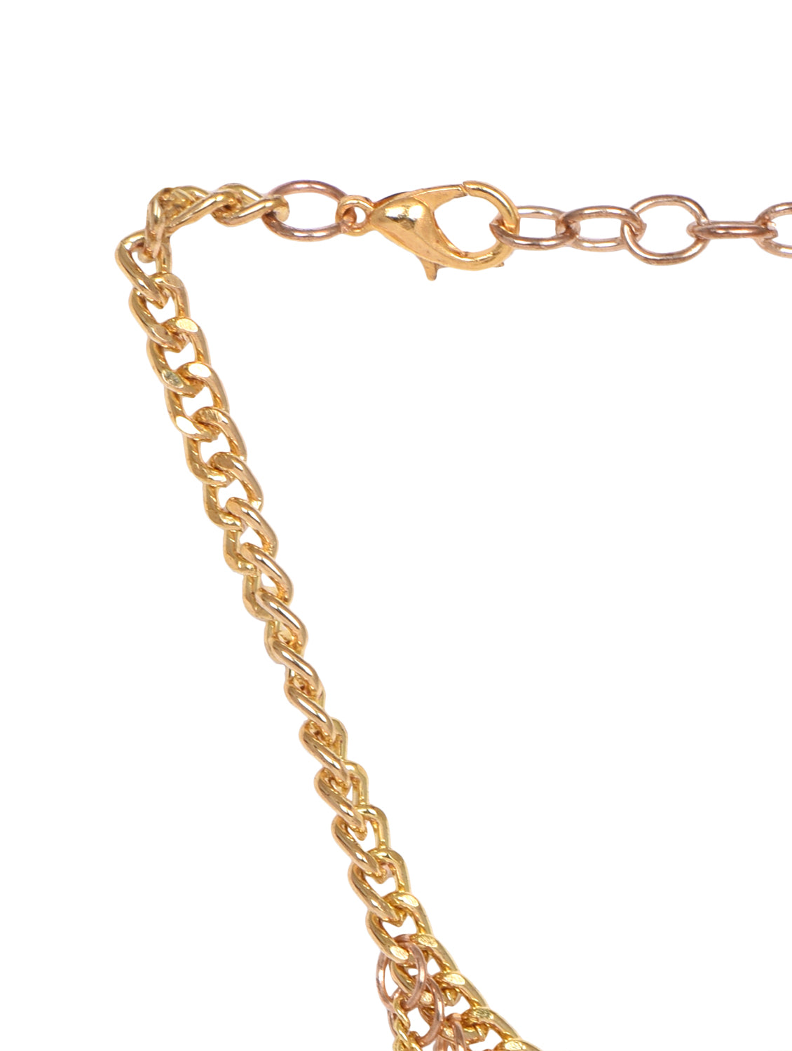 Gold-Plated Alloy Designer Hand Harness Bracelet - The Pari - Distacart
