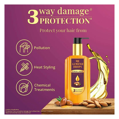 Bajaj Almond Drops Almond + Argan Hair Oil - Distacart