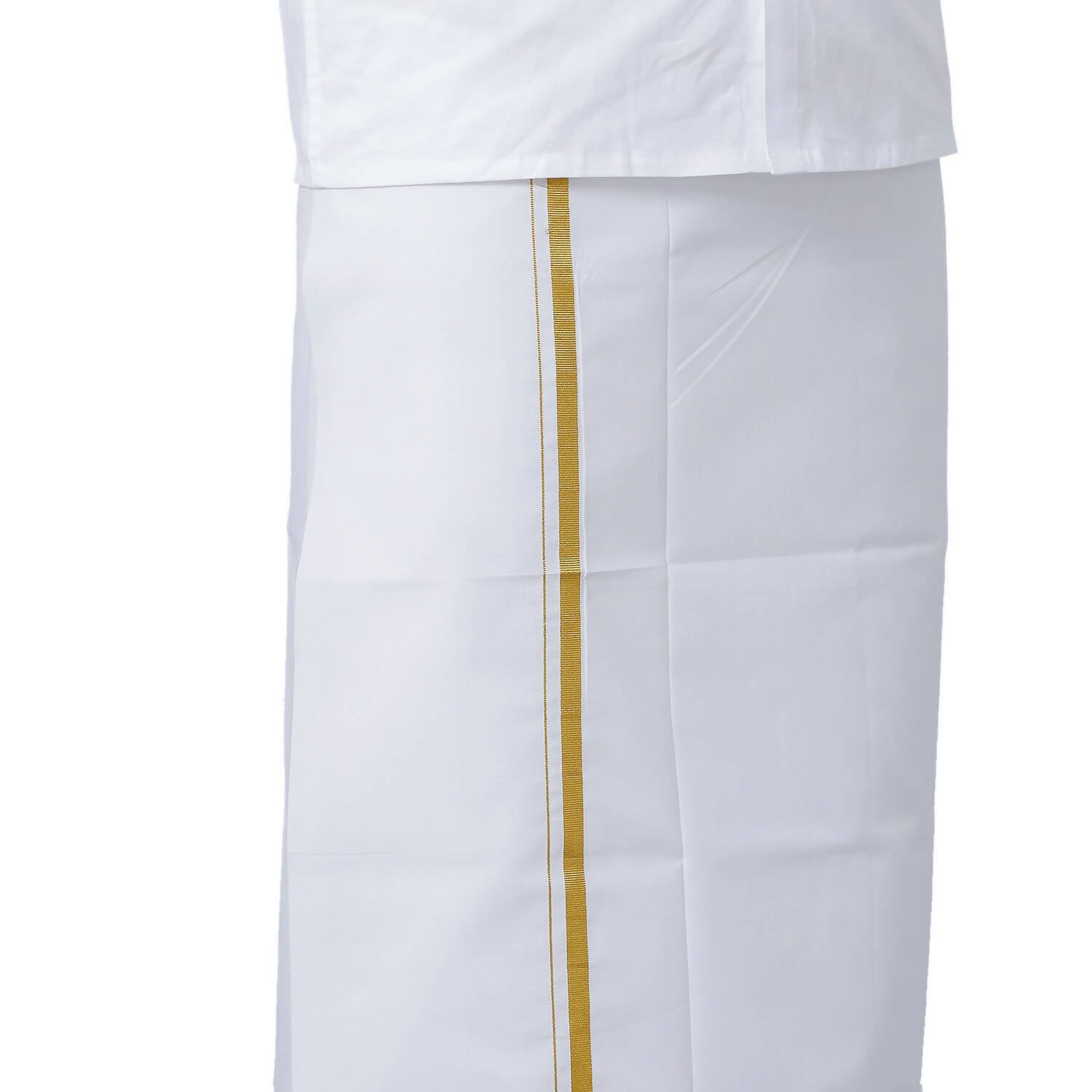 Ramraj Cotton Mens Wedding Set White Regular Dhoti, Shirt & Towel