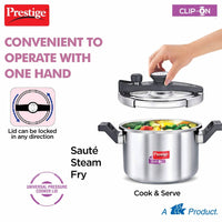 Thumbnail for Prestige Stainless Steel Clip On Pressure Cooker