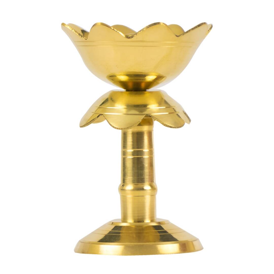 Spillbox Gold-Toned Brass Kuthu Vilakku Pooja Essential - Distacart