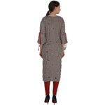 Thumbnail for Kanoor Women's Brown rayon straight kurti