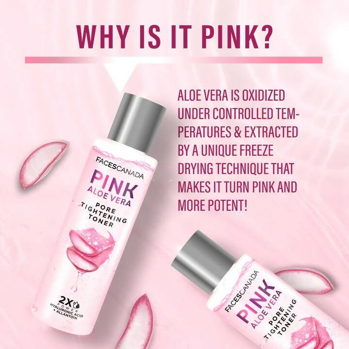 Faces Canada Pink Aloe Vera Pore Tightening Toner - Distacart