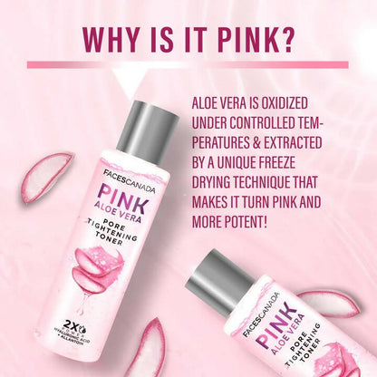 Faces Canada Pink Aloe Vera Pore Tightening Toner - Distacart