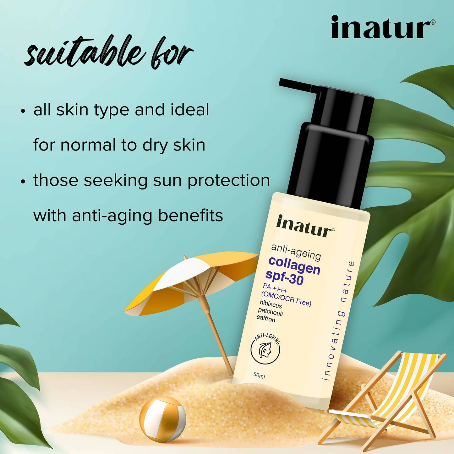 Inatur Collagen Sunscreen SPF30 - Distacart