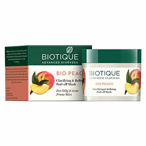 Biotique Advanced Ayurveda Bio Peach Clarifying & Refining Peel-Off Mask - Distacart