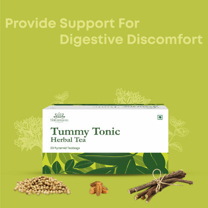 Shivamastu Ayurveda Tummy Tonic Herbal Tea - 20 Pyramid Teabags - Distacart