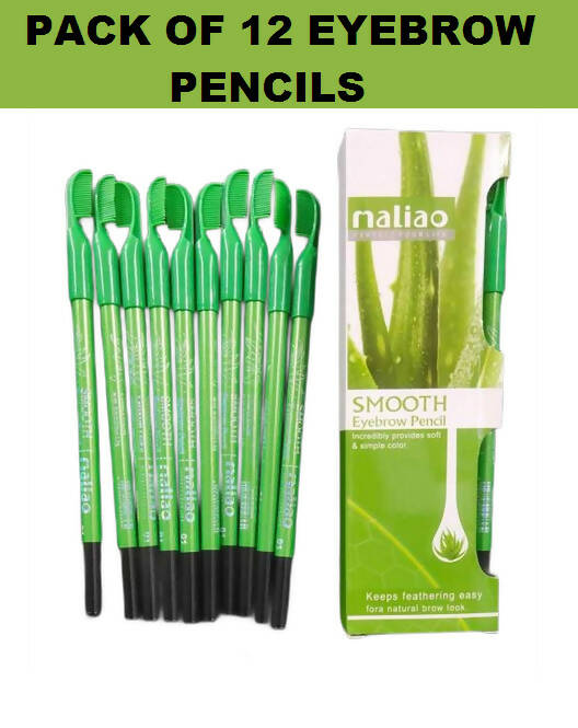 Maliao Black Eyebrow Pencils For Ease And Precise Application (Pack Of 12) - Distacart