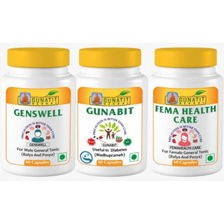 Gunatit Herbal Combo Of Genswell + Fema Healthcare + Gunabit Capsules - Distacart