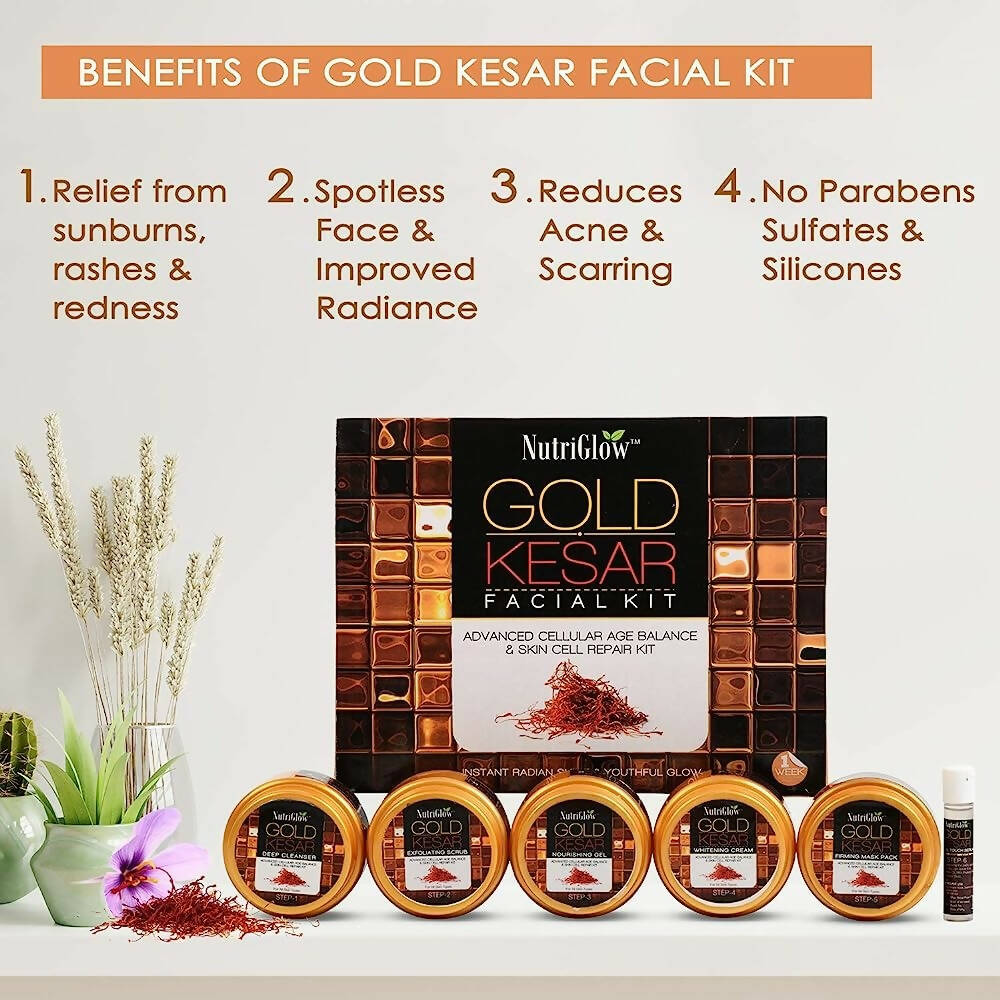 description nutriglow gold kesar facial kit about the product nutriglow