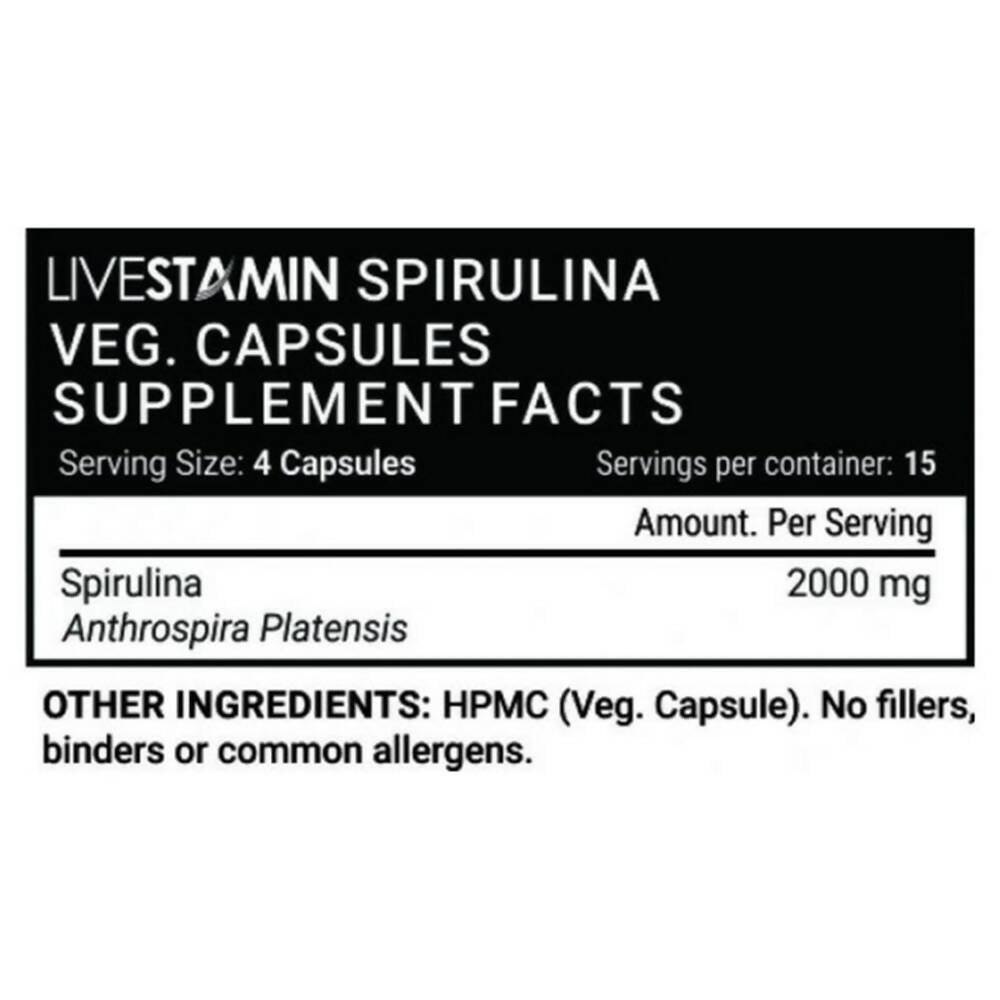 Livestamin Spirulina Capsules - Distacart