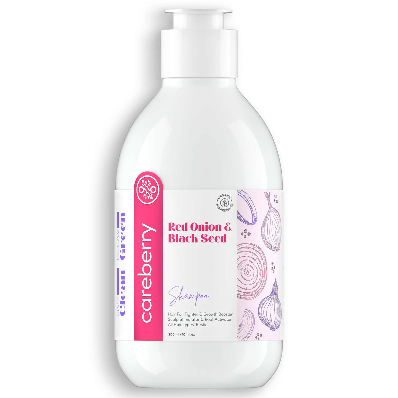 Careberry Organic Red Onion & Black Seed Stimulating Shampoo - Distacart