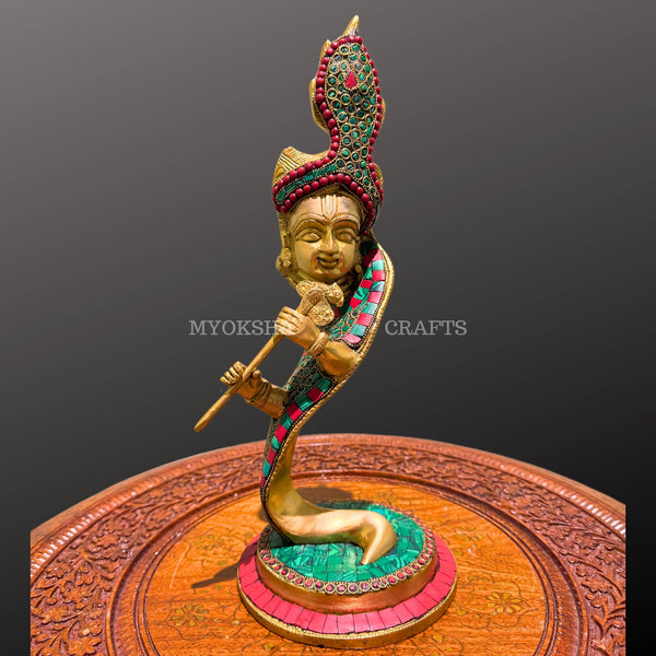 Brass Antique Krishna Idol - Distacart