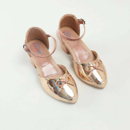 Tiny Bugs Girls Party Wear Ballerinas Heels - Peach - Distacart