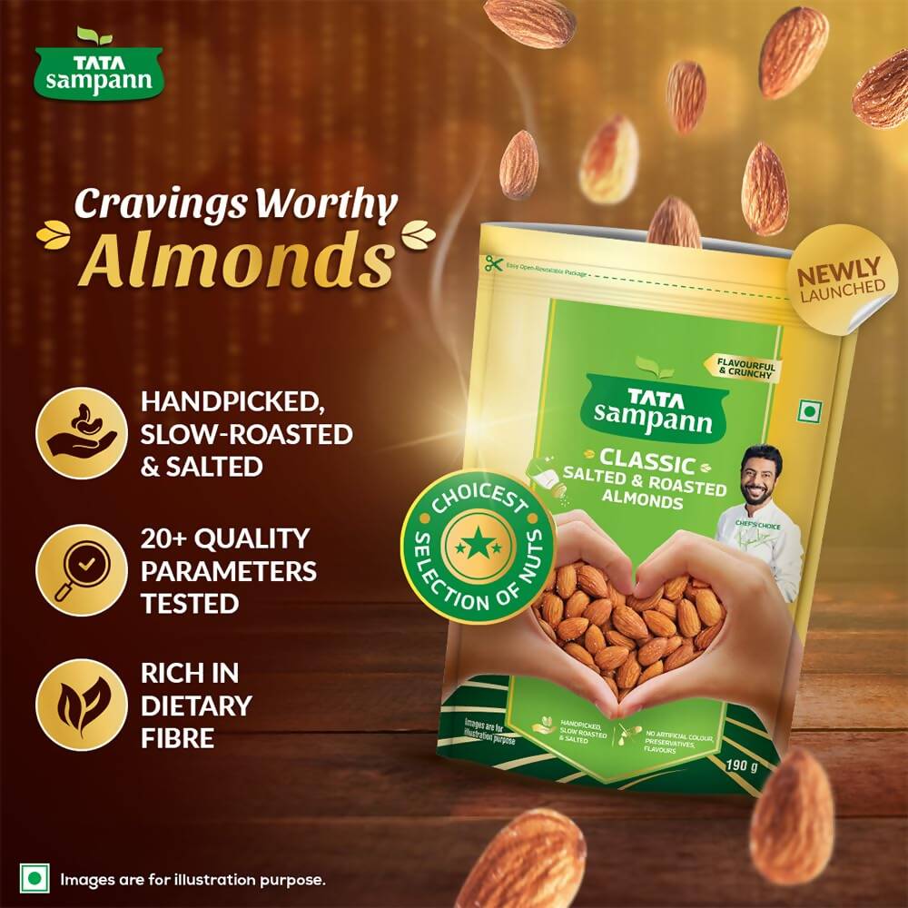 Tata Sampann Classic Salted & Roasted Almonds - Distacart