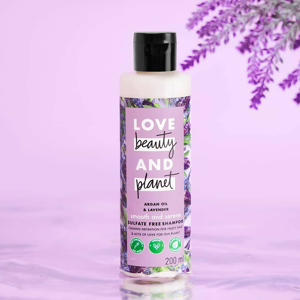 Love Beauty And Planet Argan Oil And Lavender Sulfate Free Smooth And Serene Shampoo - Distacart