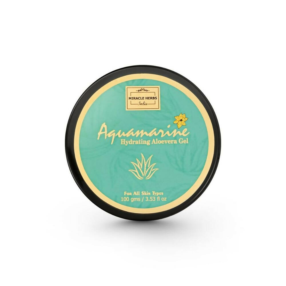 Miracle Herbs Aquamarine Hydrating Aloevera Gel Nourished & Moisturized, Non-Sticky - Green - Distacart