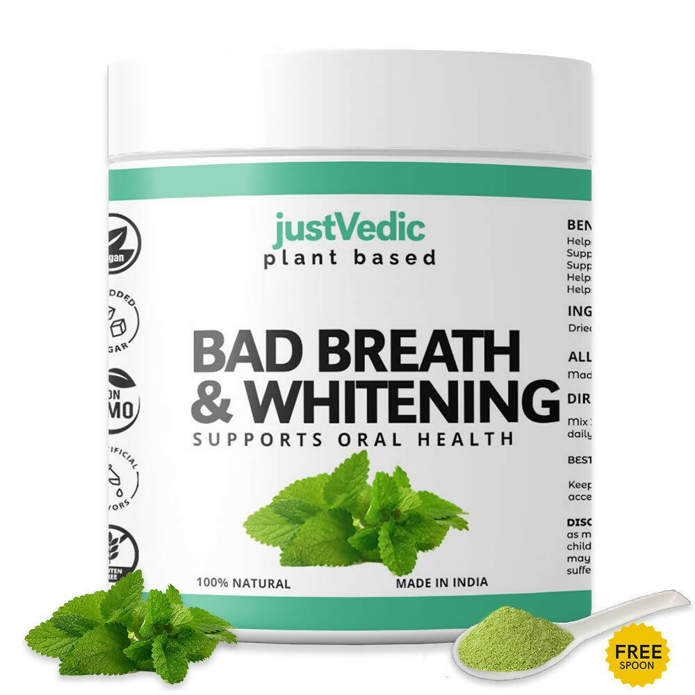 Just Vedic Bad Breath & Whitening Drink Mix - Distacart