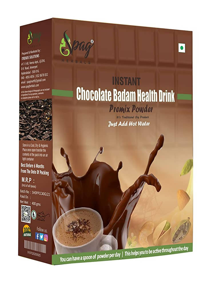 Spag Herbals Chocolate Badam Health Drink Instant Premix Powder - Distacart