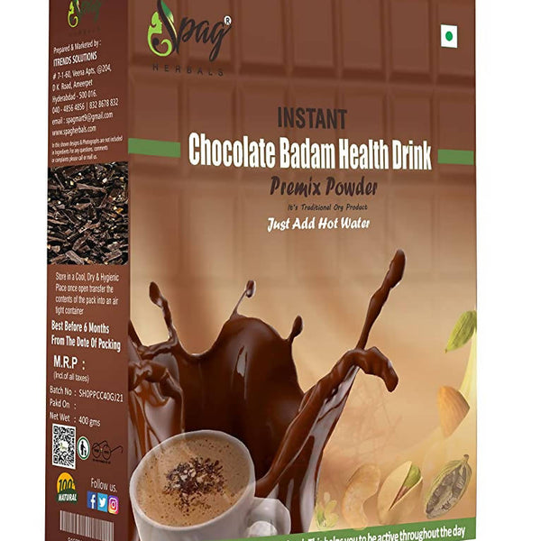 Spag Herbals Chocolate Badam Health Drink Instant Premix Powder - Distacart
